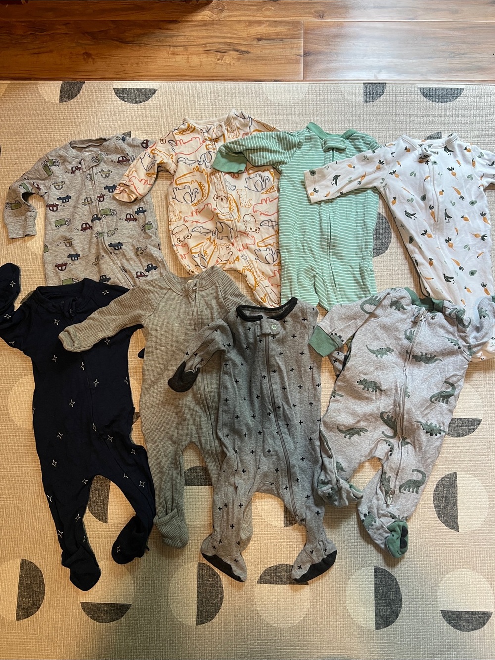 0-3 month Baby Boy Summer Bundle & Sleepers - Picture 7 of 7